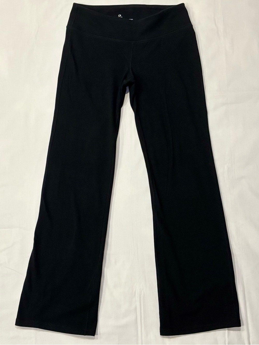GAP Fit Performance Cotton Bootcut Flare Yoga Pants Leggings Black Size Medium